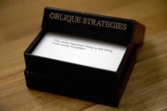 Oblique Strategies card deck